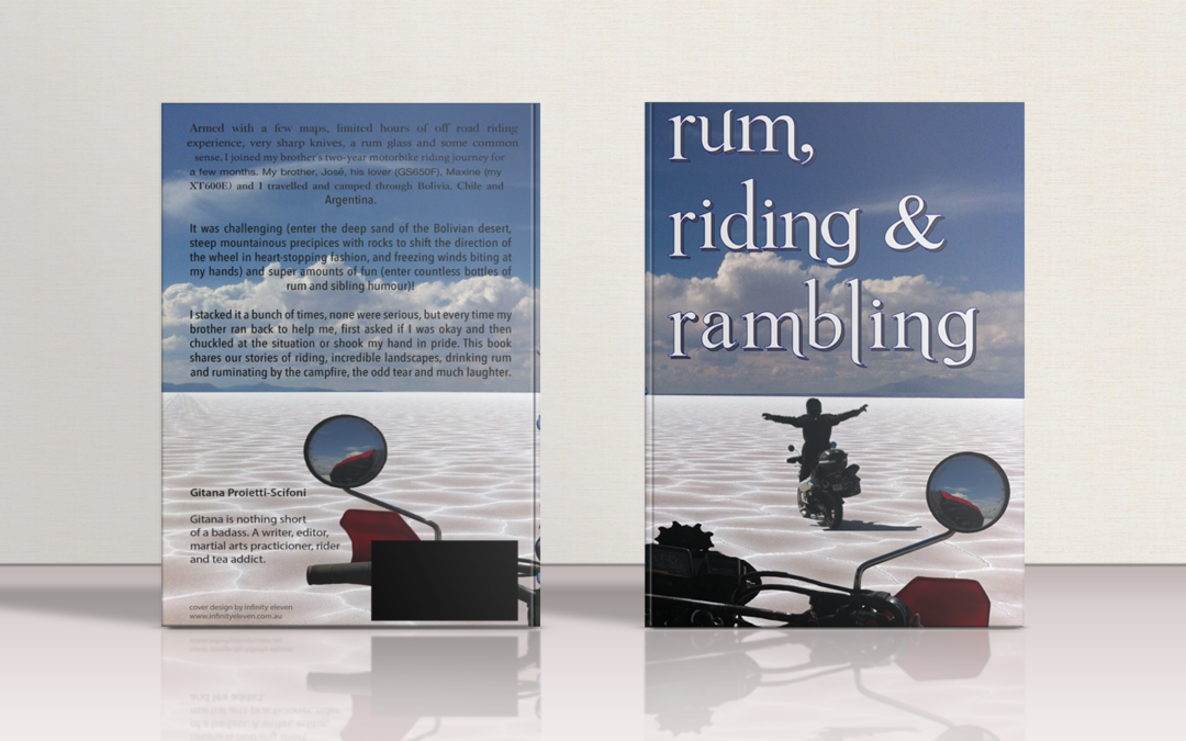 Rum, Riding & Rambling – Book Cover Design